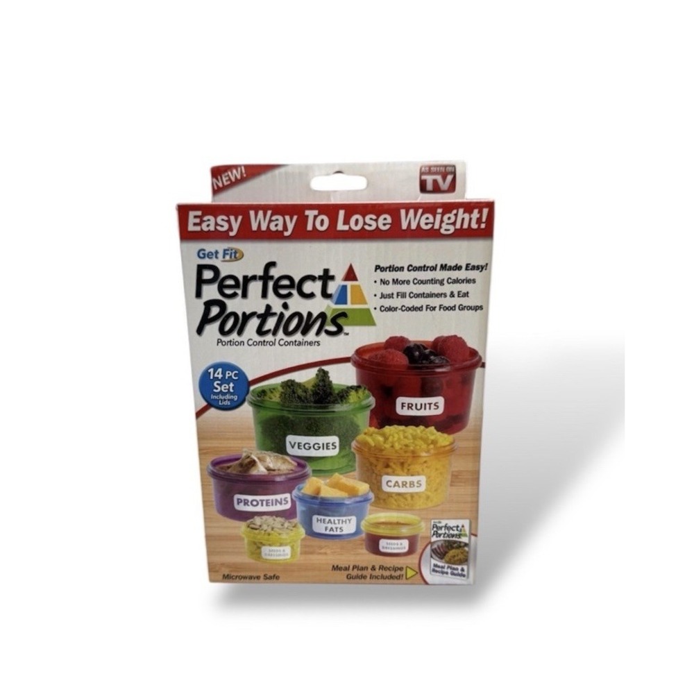 Perfect Portions Portion Control Containers 14 Piece Set As Seen On TV Diet New